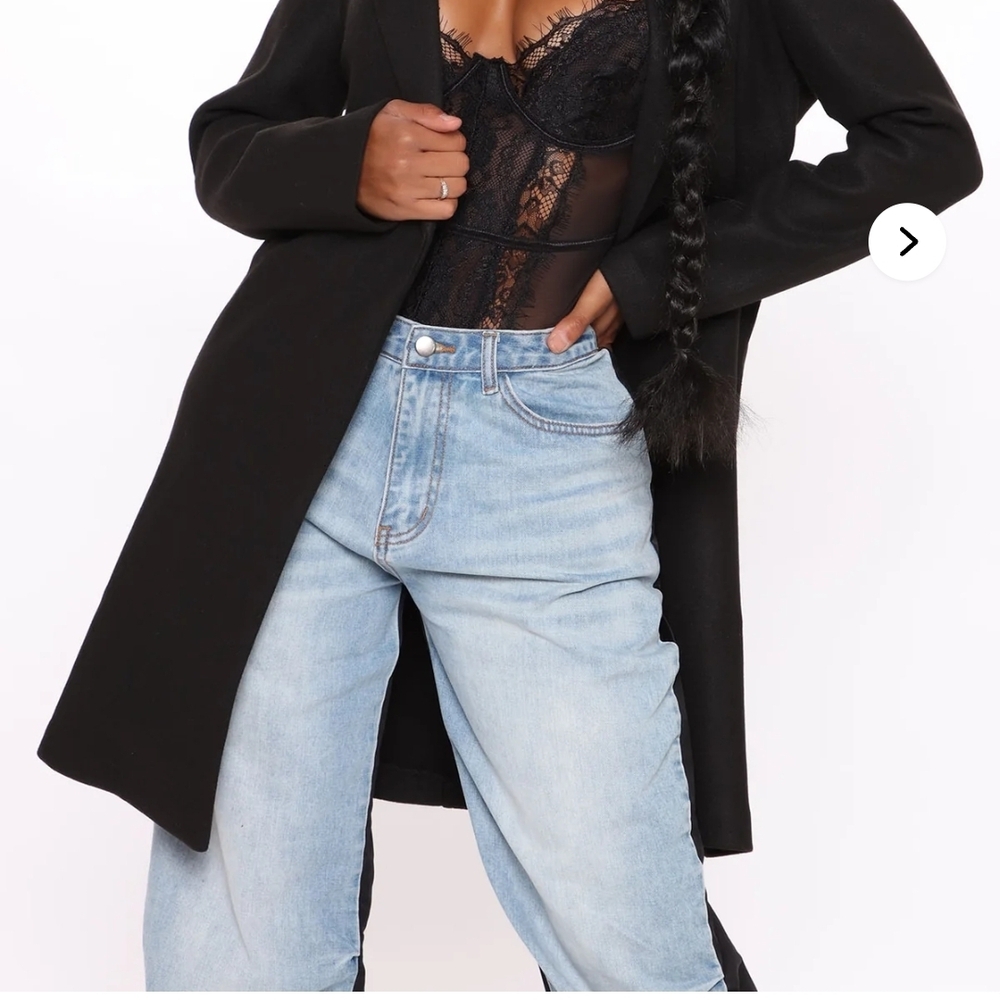 Fashion Nova Black Wool Coat